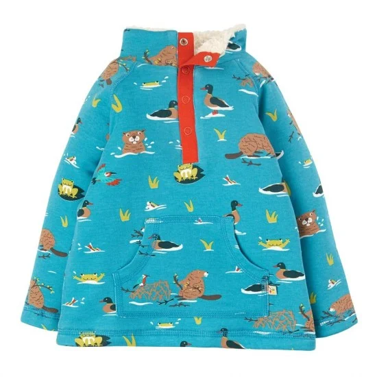 Fleece Frugi The National Trust Beaver and pond wildlife sale